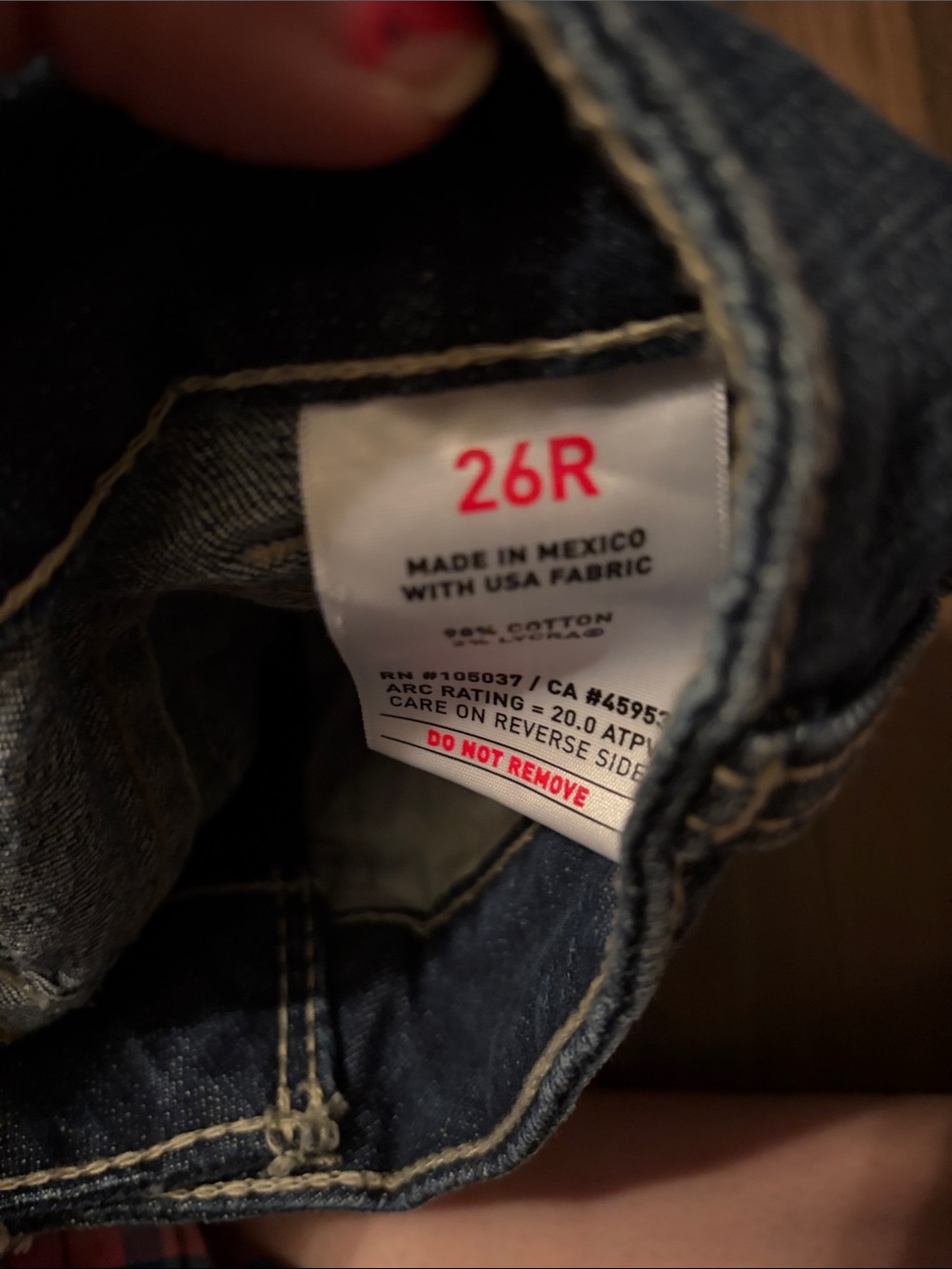 Ariat work FR mid rise boot 26r jeans - Picture 3 of 3